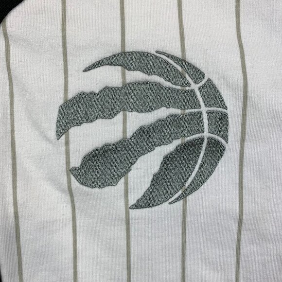 Starter Toronto Raptors Mens Jersey Large White Button Up Baseball Basketball - Picture 4 of 9